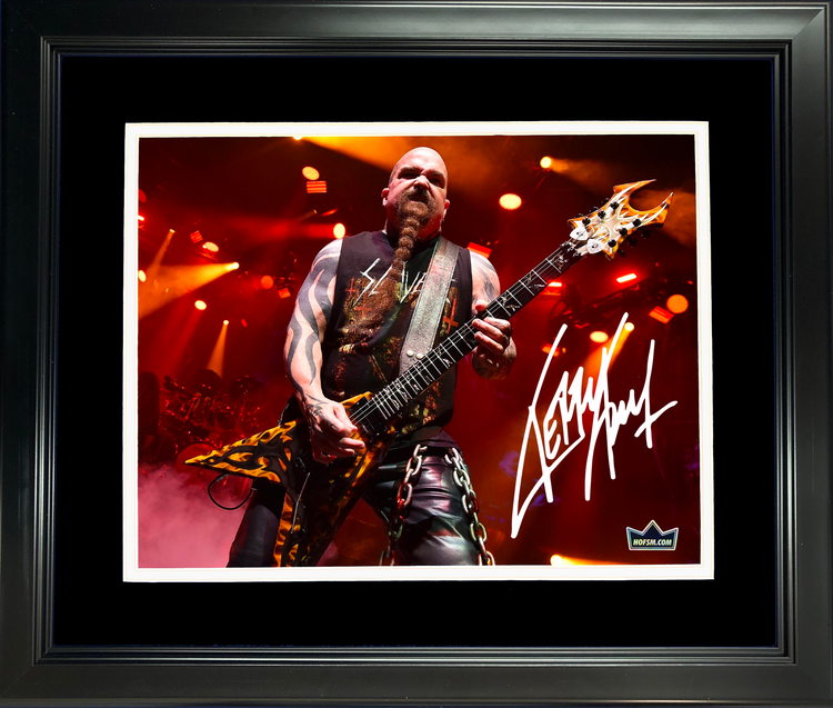 Framed Kerry King Slayer Facsimile Laser Engraved Signature Auto 11"x14" Music Photo HOFSM Holo