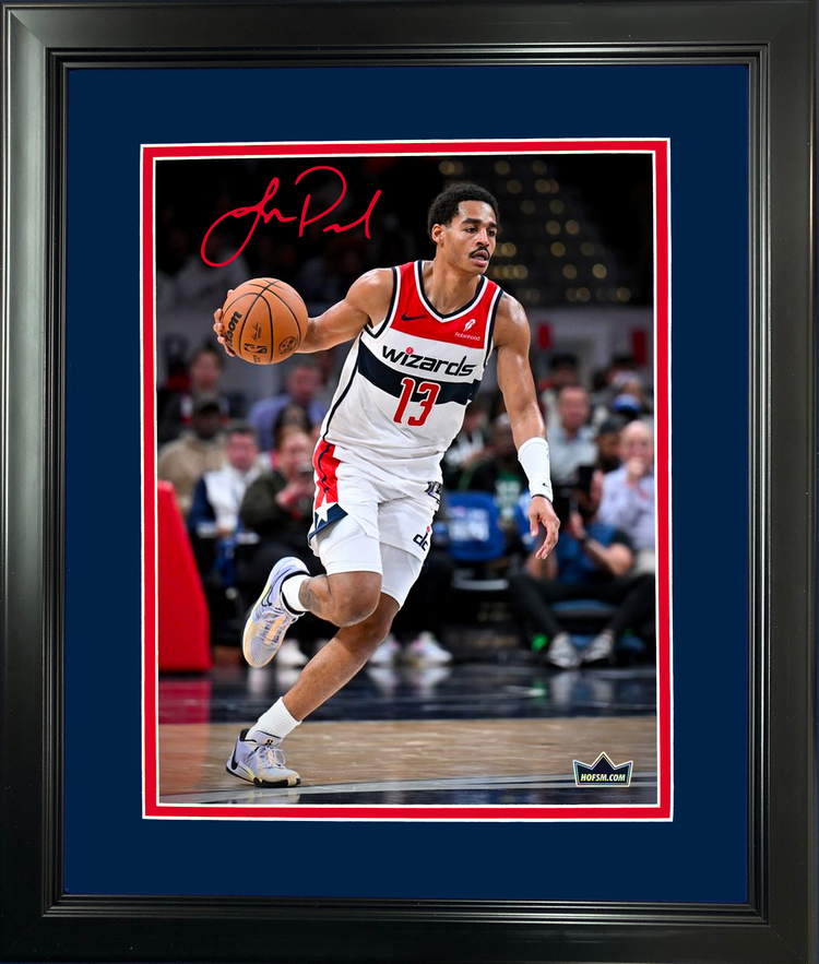 Framed Jordan Poole Facsimile Laser Engraved Signature Auto 11"x14" Basketball Photo HOFSM Holo