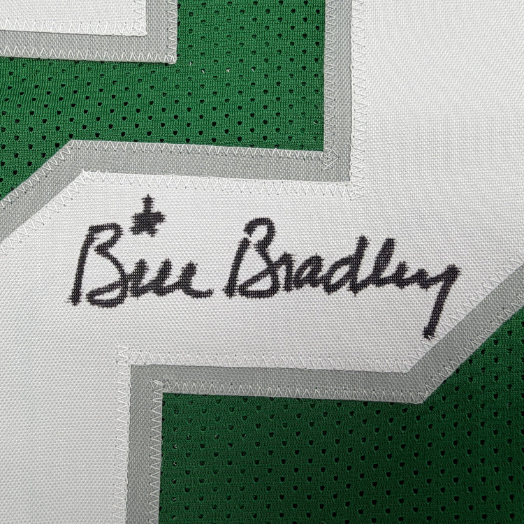 Autographed/Signed Bill Bradley Philadelphia Kelly Green Football Jersey Beckett BAS COA