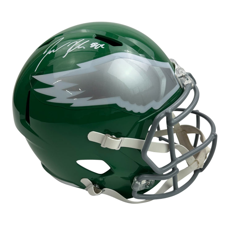 Autographed/Signed Jason Kelce Philadelphia Eagles Kelly Green Full Size Replica Football Helmet PSA/DNA COA