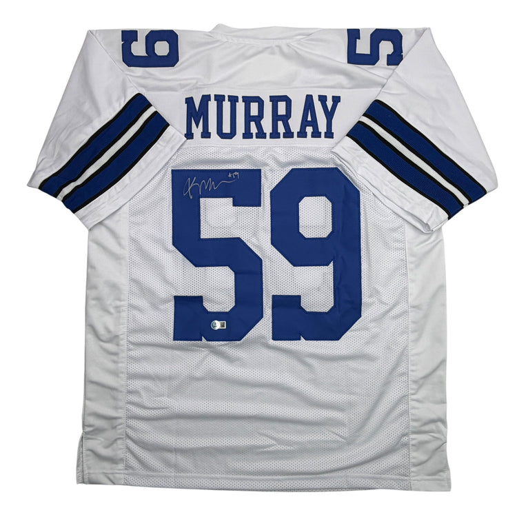 Autographed/Signed Kenneth Murray Jr. Dallas White Football Jersey JSA COA