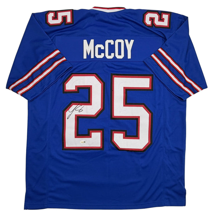 Autographed/Signed LeSean McCoy Buffalo Blue Football Jersey JSA COA