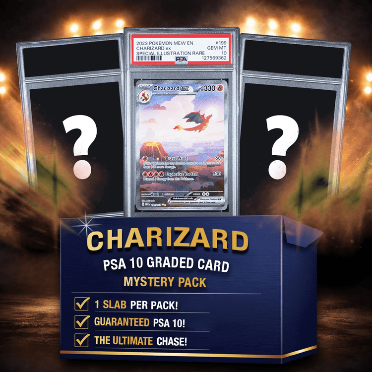 Charizard PSA 10 Graded PKM Card Mystery Pack Trading Card Game