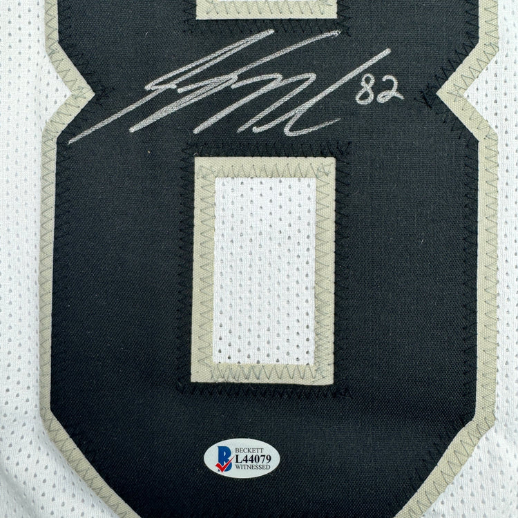 Autographed/Signed Jordy Nelson Oakland Las Vegas White Football Jersey Beckett BAS COA