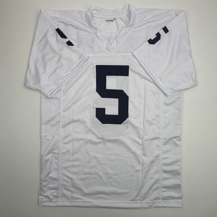 Autographed/Signed Jahan Dotson Penn State White College Football Jersey Beckett BAS COA