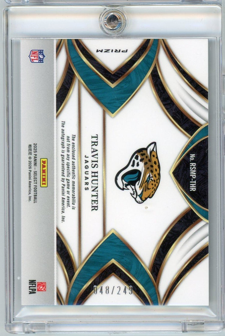 2025 Panini Select Travis Hunter #RSMPTHR /249 RPA Auto Rookie RC Football Card