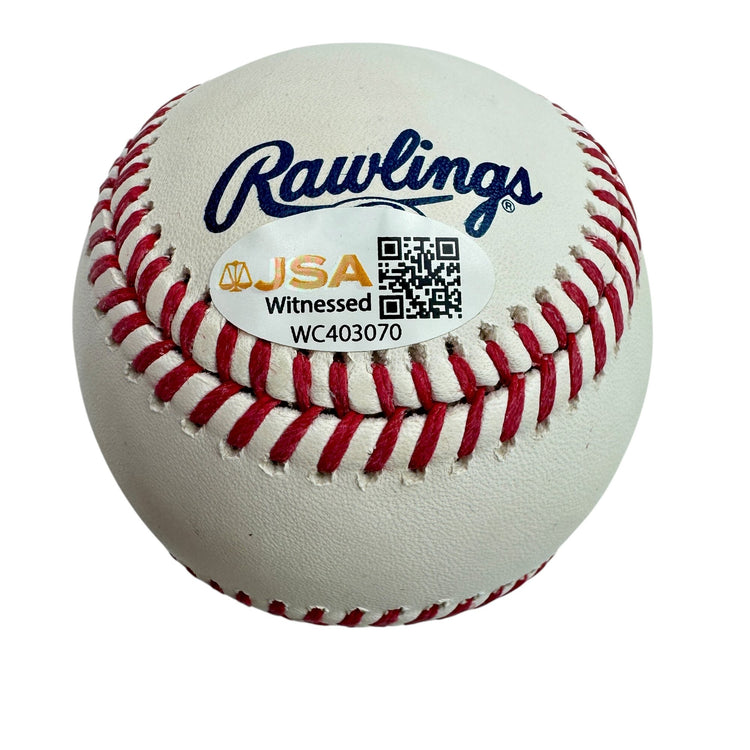 Autographed/Signed Frank Thomas HOF Rawlings Official Major League Baseball ROML JSA COA