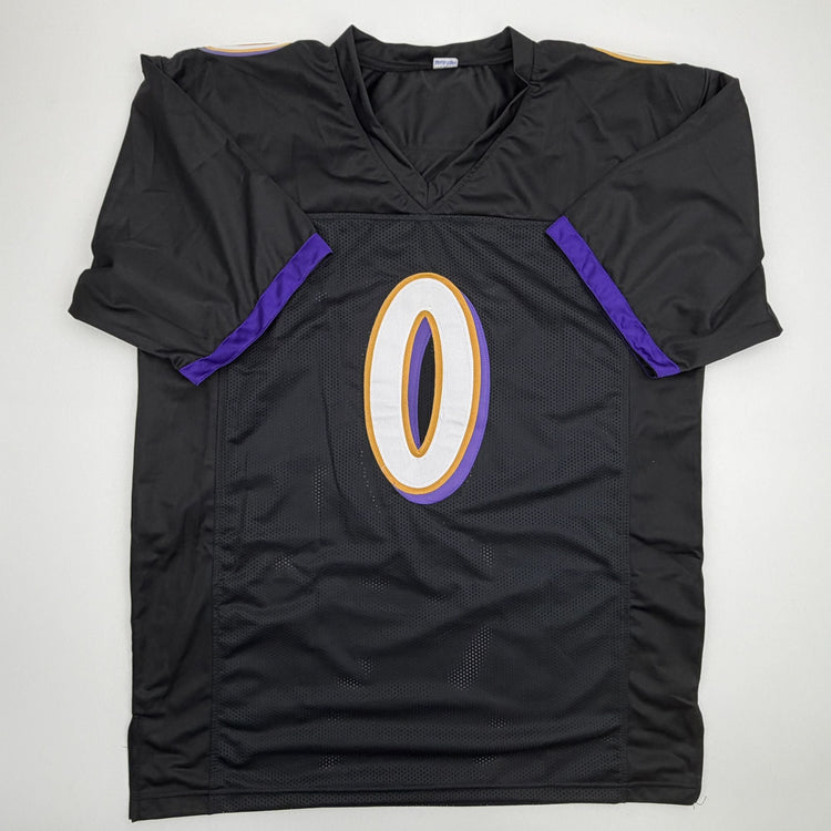 Autographed/Signed Roquan Smith Baltimore Black Football Jersey Beckett BAS COA