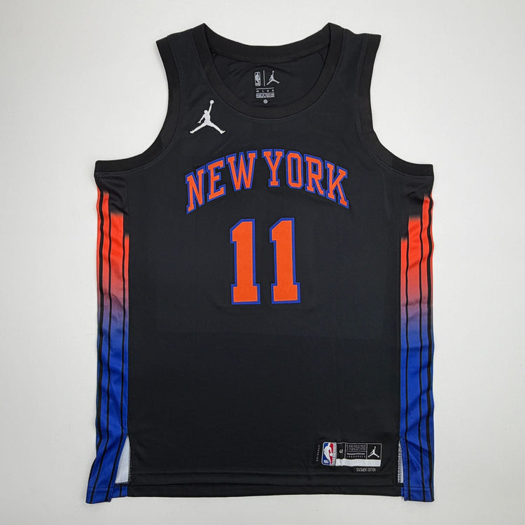Autographed/Signed Jalen Brunson New York NY Knicks Black Authentic Basketball Jersey PSA/DNA COA