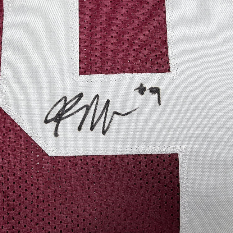 Framed Autographed/Signed Kenneth Murray Jr. 35x39 Oklahoma Maroon College Football Jersey Beckett BAS COA