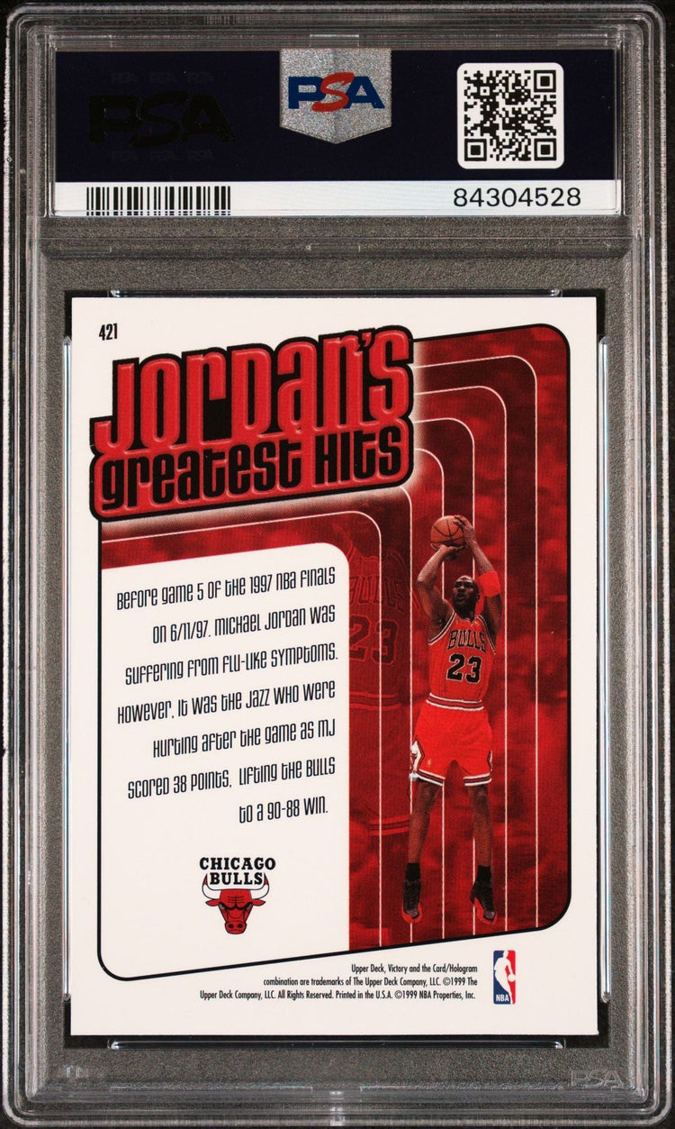 Graded 1991 UD Upper Deck Victory Michael Jordan #421 Greatest Hits Basketball Card PSA 10 Gem Mint