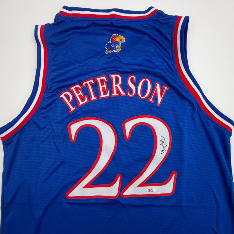 Autographed/Signed Darryn Peterson Kansas Blue College Basketball Jersey PSA/DNA COA