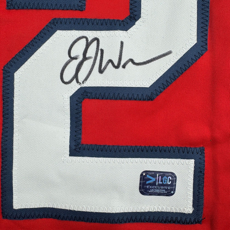 Autographed/Signed J.J. JJ Wetherholt St. Louis Red Baseball Jersey LCG Hologram