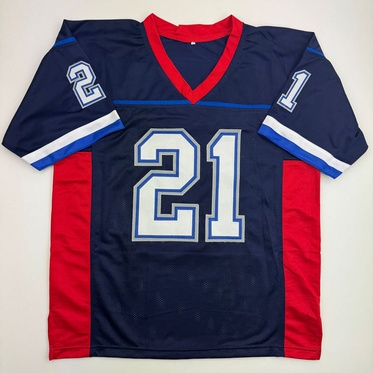 Autographed/Signed Willis Mcgahee Buffalo Blue Football Jersey JSA COA
