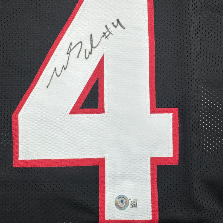 Autographed/Signed James Cook Georgia Black College Football Jersey Beckett BAS COA