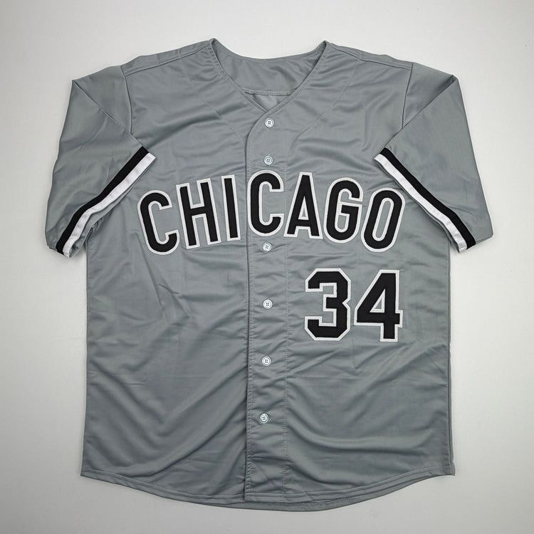 Autographed/Signed Freddy Garcia Chicago Grey Baseball Jersey Beckett BAS COA