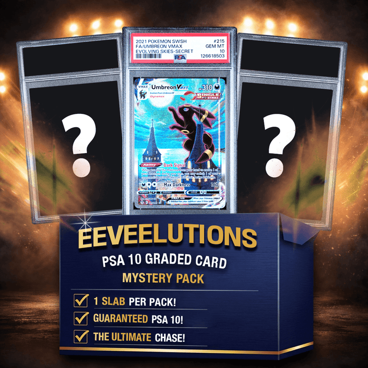 Eeveelutions PSA 10 Graded Pokemon Card Mystery Pack Trading Card Game