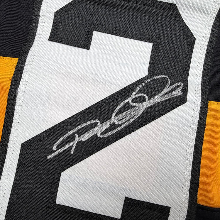 Framed Autographed/Signed Rod Woodson 35x39 HOF 09 Pittsburgh Bumbe Bee Football Jersey Beckett BAS COA
