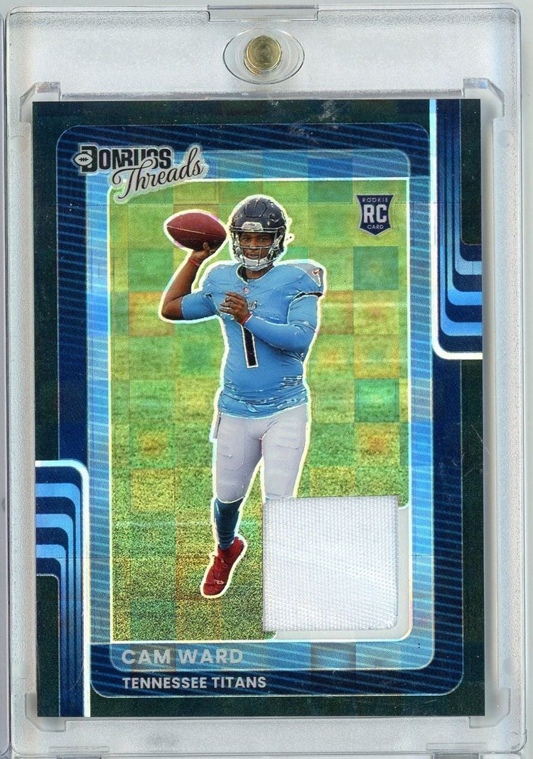 2025 Donruss Threads Cam Ward #DTBHCWD /25 Relic Rookie RC Football Card