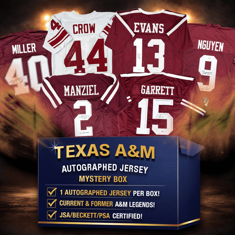 Autographed/Signed Texas A&M College Football Jersey Mystery Box with PSA JSA or Beckett COA