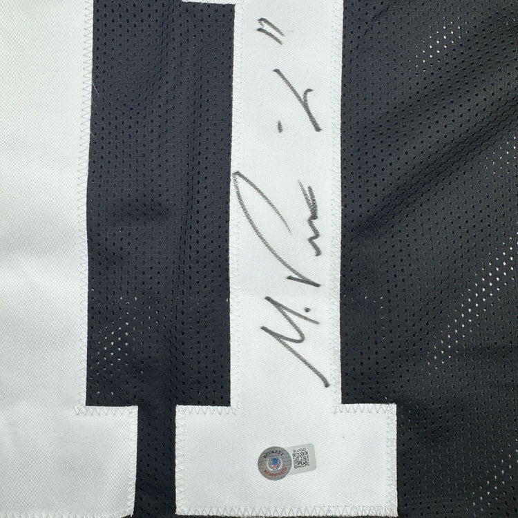 Autographed/Signed Michael Pittman Jr. Pittsburgh Black Football Jersey Beckett BAS COA