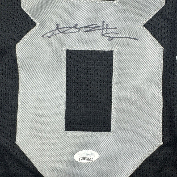Autographed/Signed Antonio Brown Oakland Las Vegas Black Football Jersey JSA COA