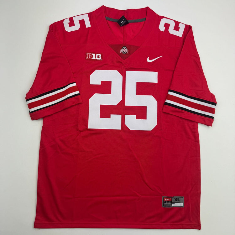 Autographed/Signed Bo Jackson Ohio State Red College Football Jersey Beckett BAS COA