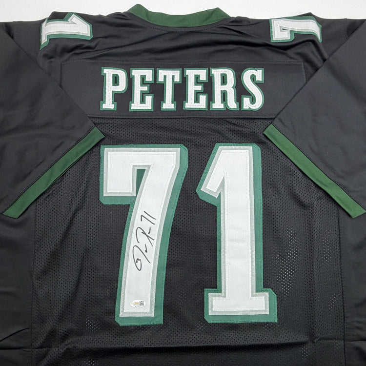 Autographed/Signed Jason Peters Philadelphia Black Football Jersey JSA COA
