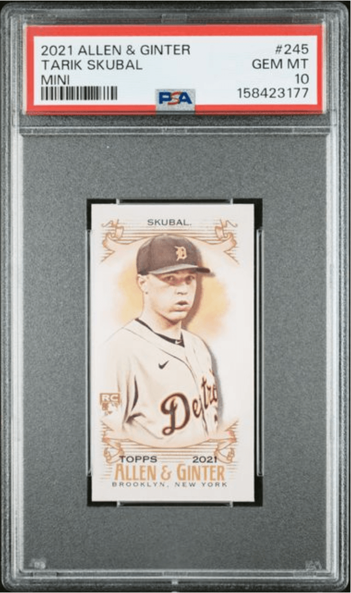 Graded 2021 Topps Allen & Ginter Tarik Skubal #245 Mini Rookie RC Baseball Card PSA 10 Gem Mint