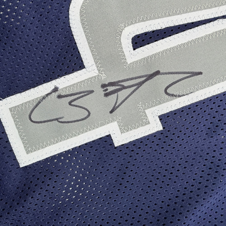 Autographed/Signed Caron Butler Dallas Blue Basketball Jersey Beckett BAS COA