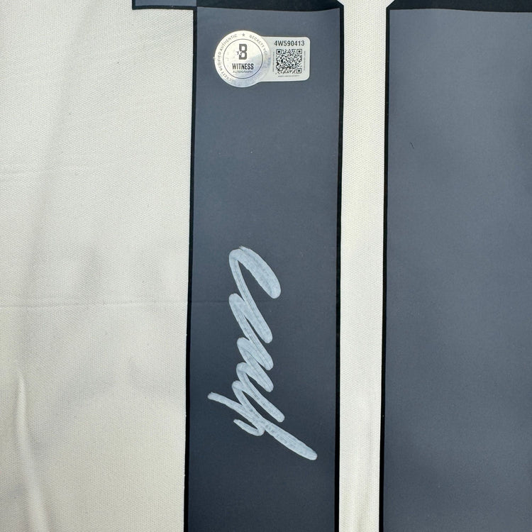 Autographed/Signed James Rodriguez Real Madrid White Soccer Futbol Jersey Beckett BAS COA