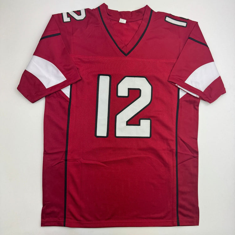 Autographed/Signed John Brown Arizona Red Football Jersey JSA COA