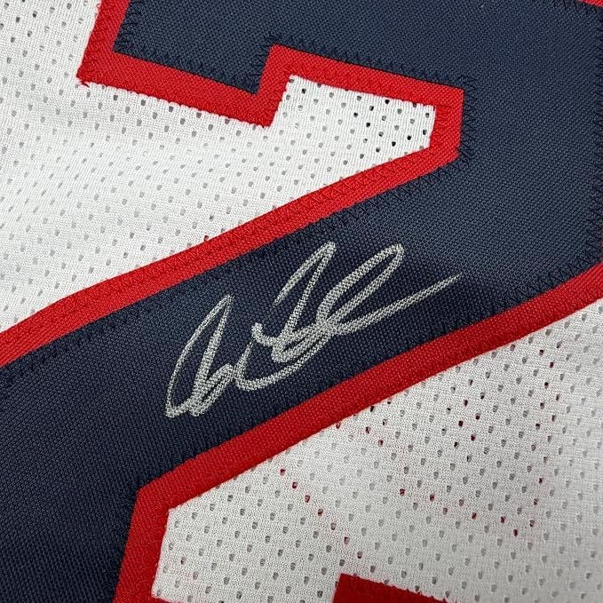 Framed Autographed/Signed Joe Johnson 35x39 Atlanta White Basketball Jersey Beckett BAS COA