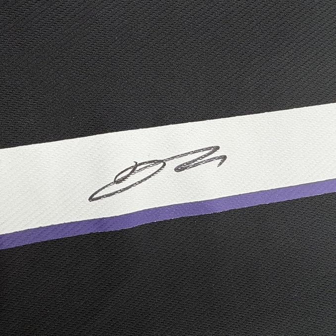 Framed Autographed/Signed Devin Booker 35x39 Phoenix Suns Black Authentic Basketball Jersey JSA COA