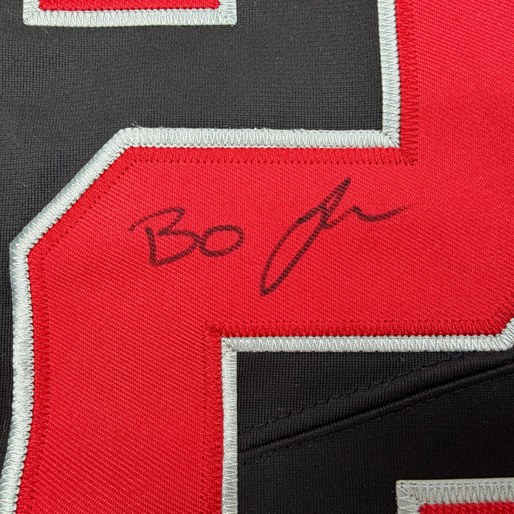 Autographed/Signed Lamar Bo Jackson Ohio State Black College Football Jersey Beckett BAS COA