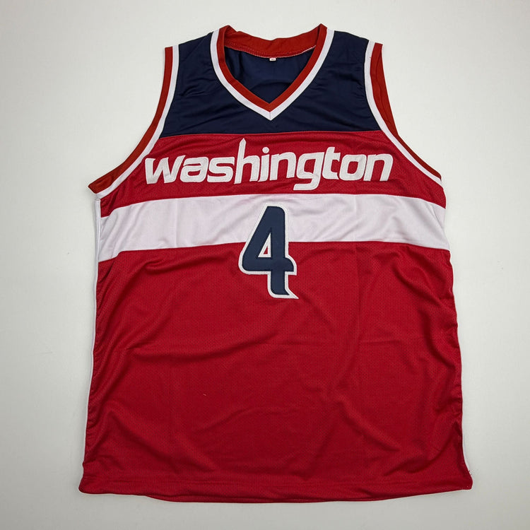 Facsimile Autographed AJ Dybantsa Washington Red Reprint Laser Auto Basketball Jersey Size Men's XL