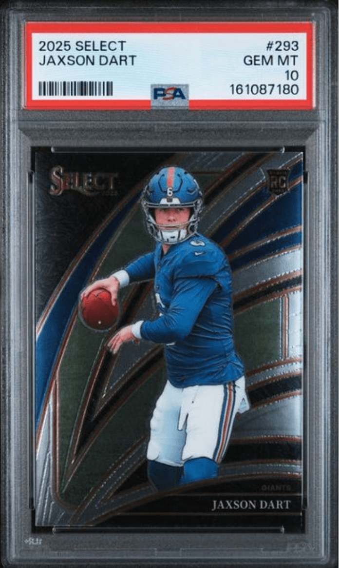 Graded 2025 Panini Select Jaxson Dart #293 Rookie RC Football Card PSA 10 Gem Mint
