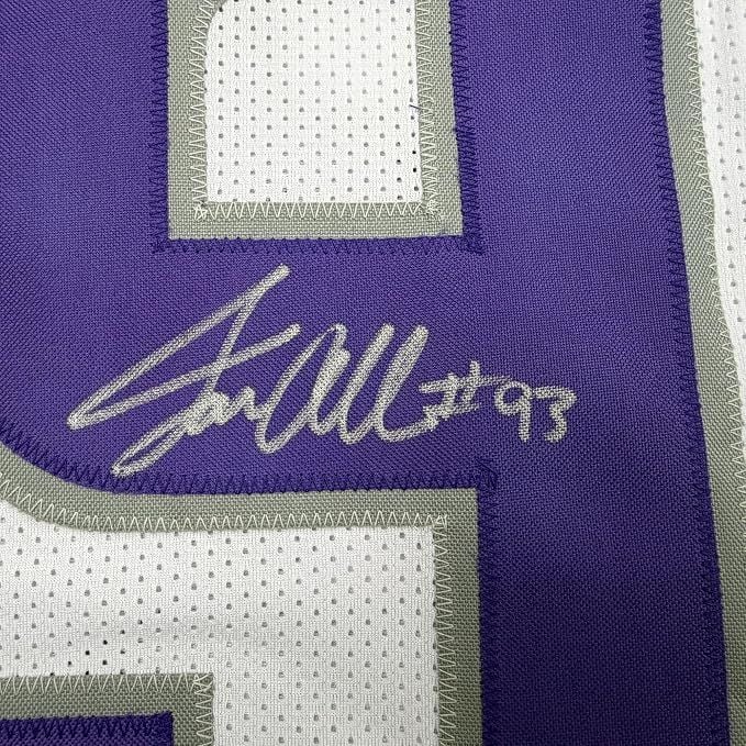 Framed Autographed/Signed Jonathan Allen 35x39 Minnesota White Out Alternate Football Jersey Beckett BAS COA