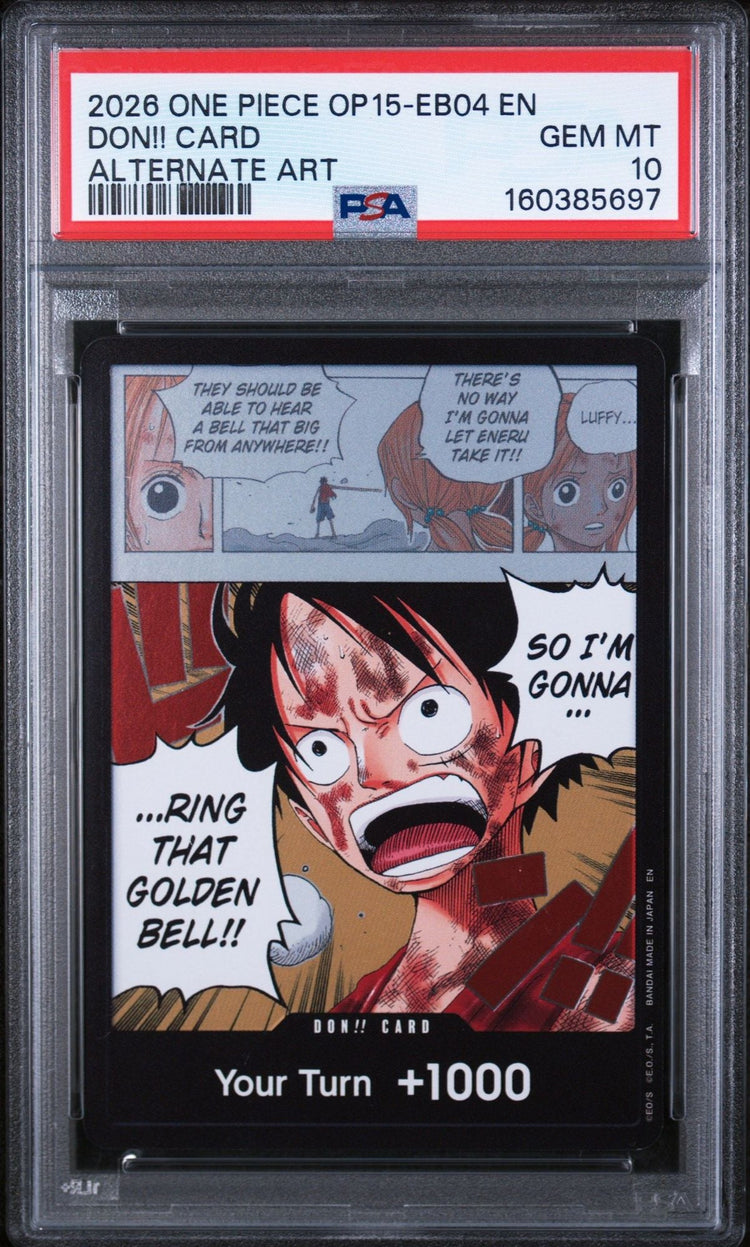Graded 2026 One Piece Don!! OP14 Monkey D Luffy Alt Art Trading Card Game PSA 10 Gem Mint
