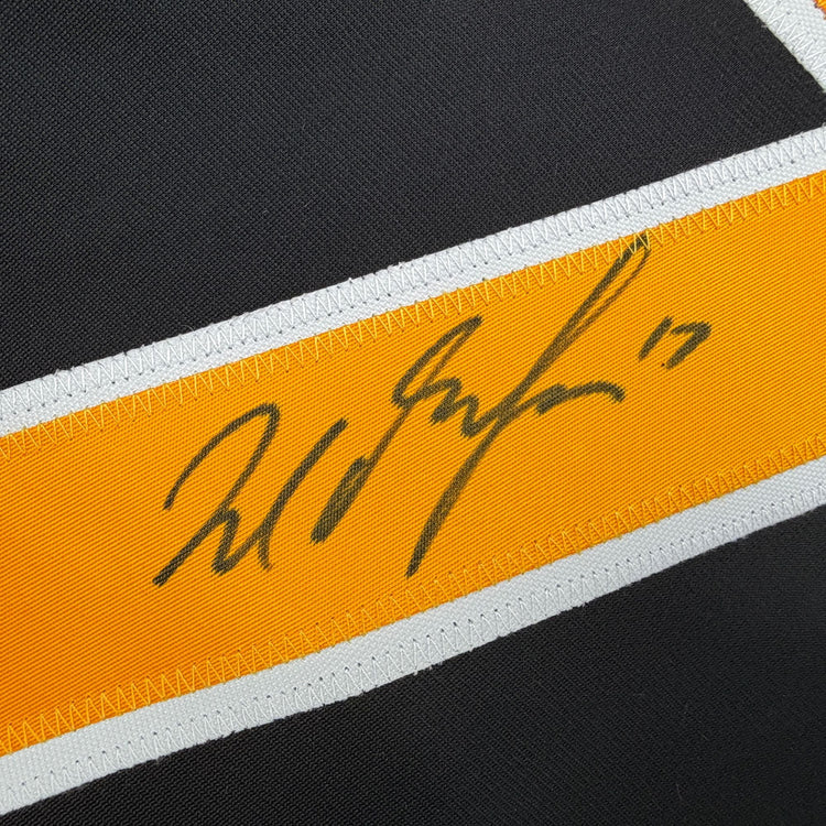 Autographed/Signed Milan Lucic Boston Black Hockey Jersey Beckett BAS COA