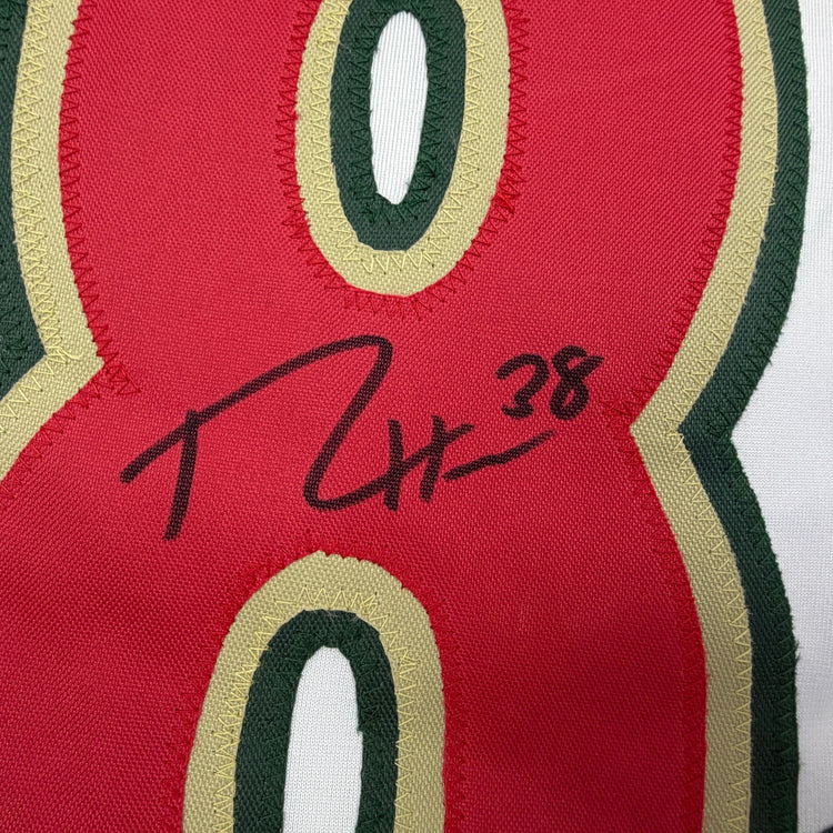 Autographed/Signed Ryan Hartman Minnesota White 25th Anniversary Hockey Jersey Beckett BAS COA