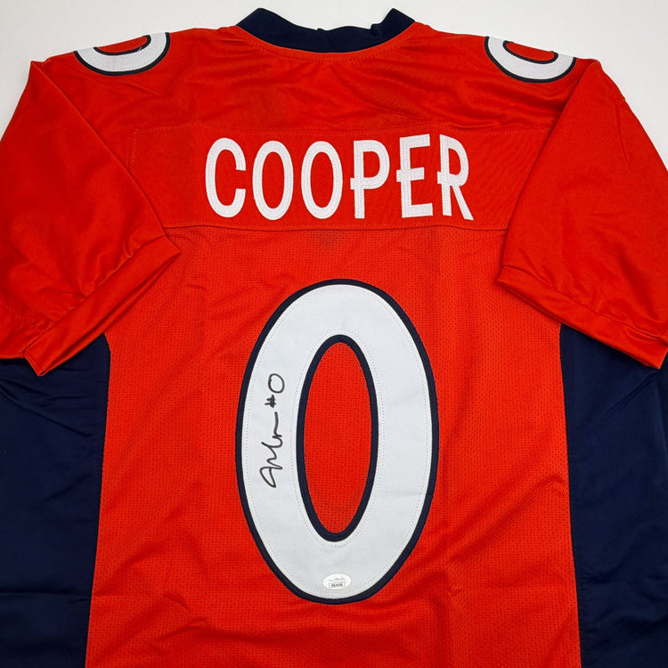 Autographed/Signed Jonathon Cooper Denver Orange Football Jersey JSA COA