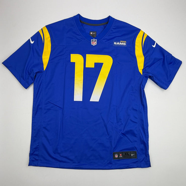 Autographed/Signed Puka Nacua #17 Los Angeles LA Rams Blue Authentic Nike Rookie Football Jersey Fanatics COA
