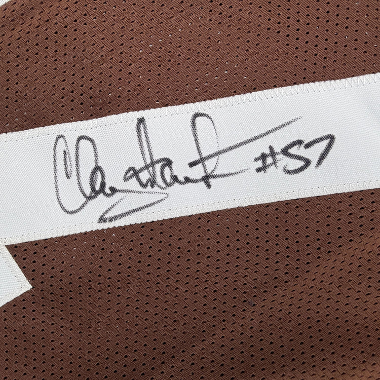 Autographed/Signed Clay Matthews Jr Cleveland Brown Football Jersey Beckett BAS COA