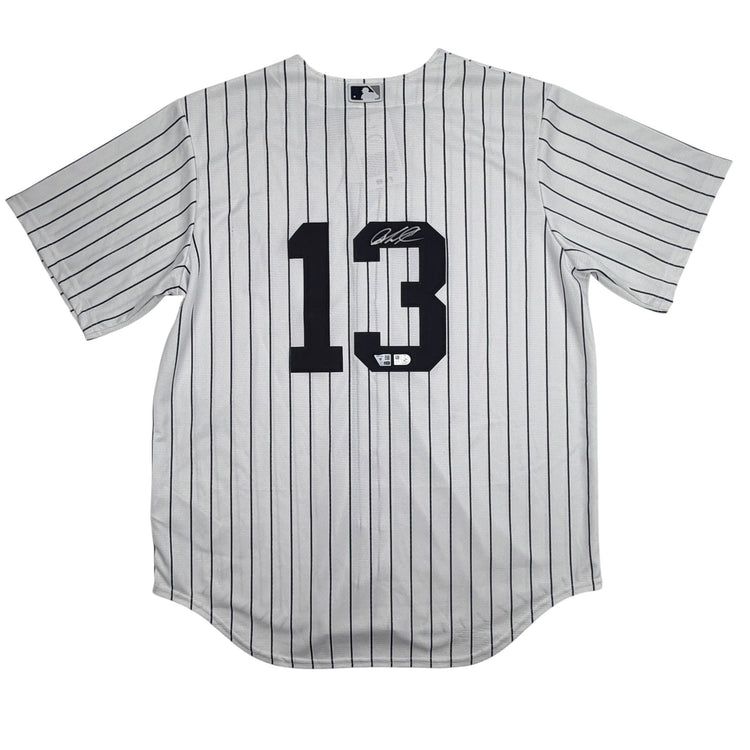 Autographed/Signed Jazz Chisholm Jr. New York Yankees Authentic Pinstripe Baseball Jersey Fanatics & MLB COA