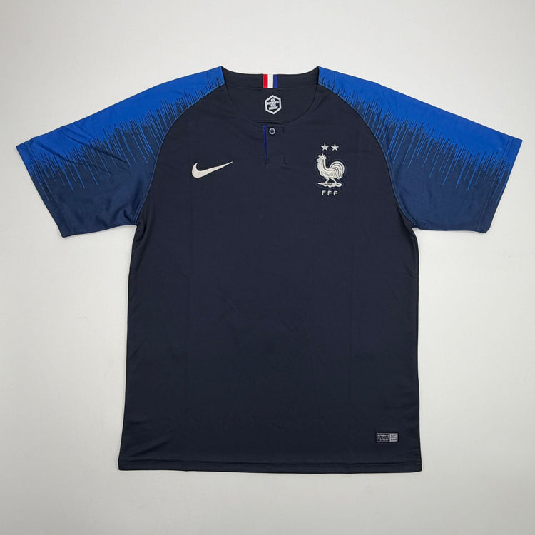 Autographed/Signed Paul Pogba France Blue Soccer Futbol Jersey Beckett BAS COA