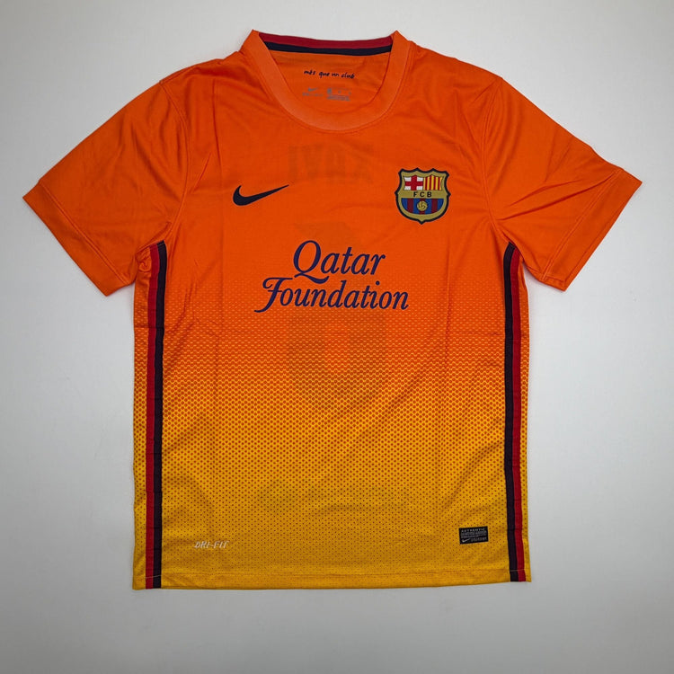 Autographed/Signed Xavi Hernandez FC Barcelona Orange Soccer Jersey Beckett BAS COA