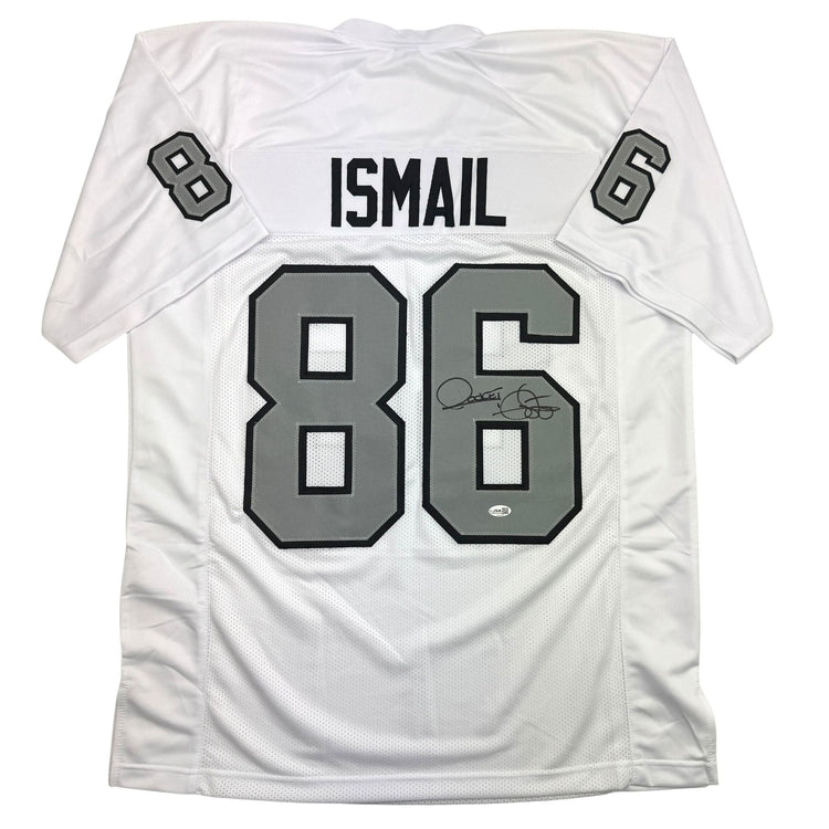 Autographed/Signed Raghib Ismail Rocket Oakland White Color Rush Football Jersey Beckett BAS COA