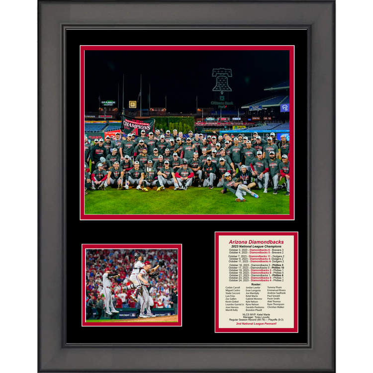 Framed Arizona Diamondbacks 2023 National League NLCS Champions 11"x14" Baseball Three Photo Collage