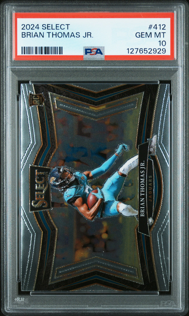 Graded 2024 Panini Select Brian Thomas Jr. #412 Rookie RC Football Card PSA 10 Gem Mint
